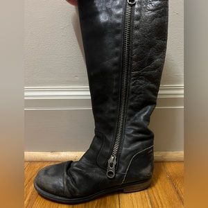 Black Destroyed Style Steve Madden Boots